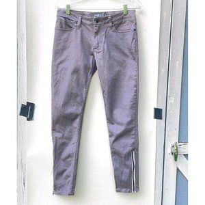 Betabrand Bike to Work Skinny Jeans Grey Reflective Trim Stretch Pants in sz 27